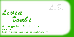 livia dombi business card